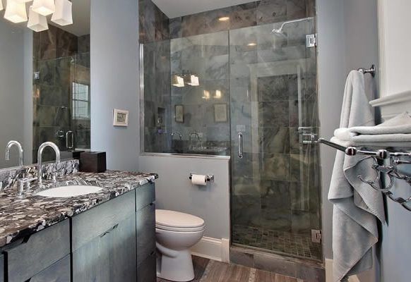 Chattanooga frameless shower doors in georgeous bathroom
